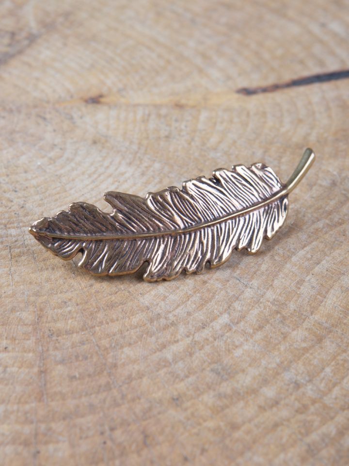Bronze feather brooch 2