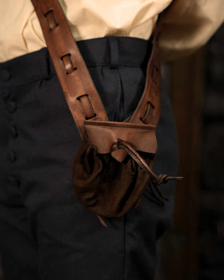 Leather crossbelt powder belt 2