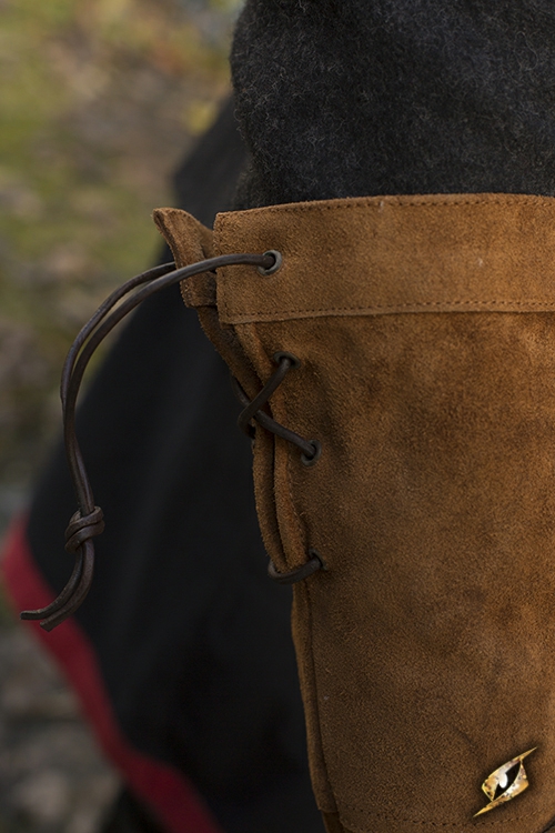 Suede gloves brown 2