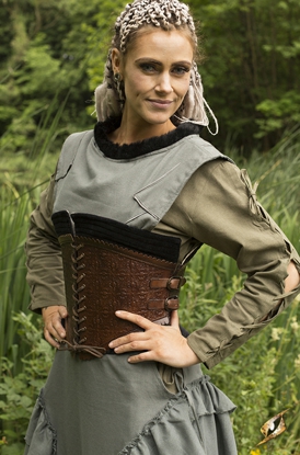 Embossed corset belt black-brown M/L 2