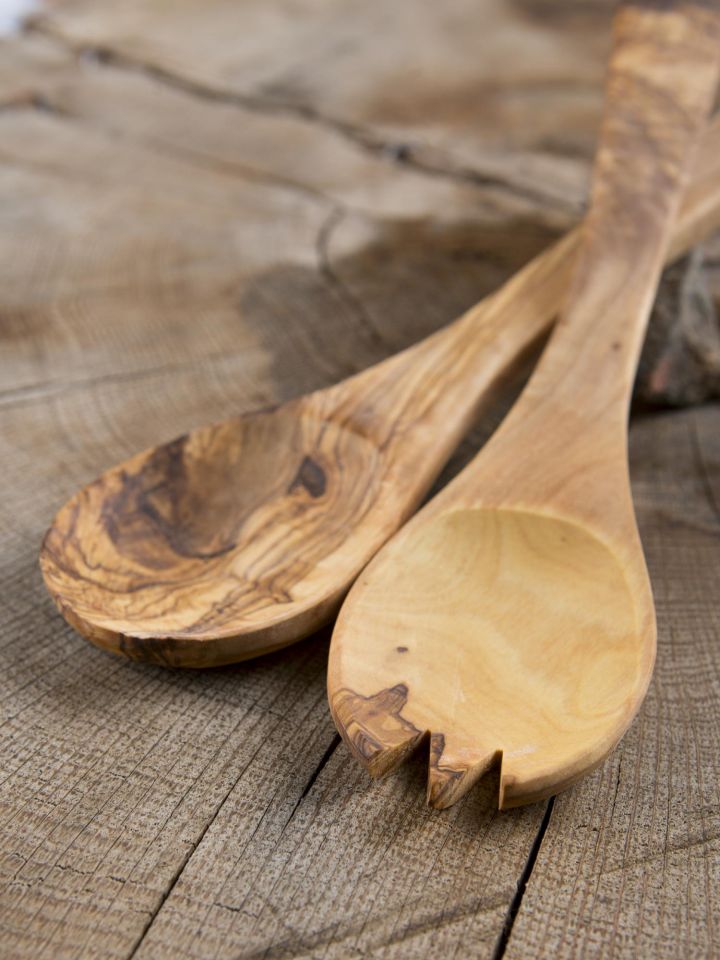 Olive wood salad servers 2