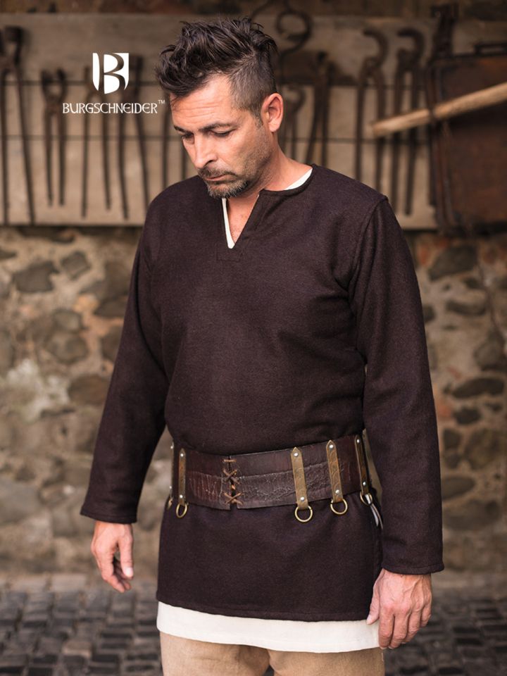 Wool tunic Lodin brown 2