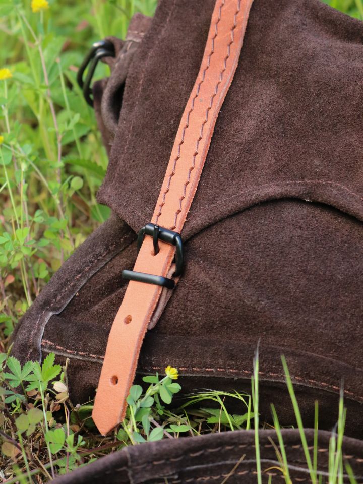 Brown suede shoulder bag 2
