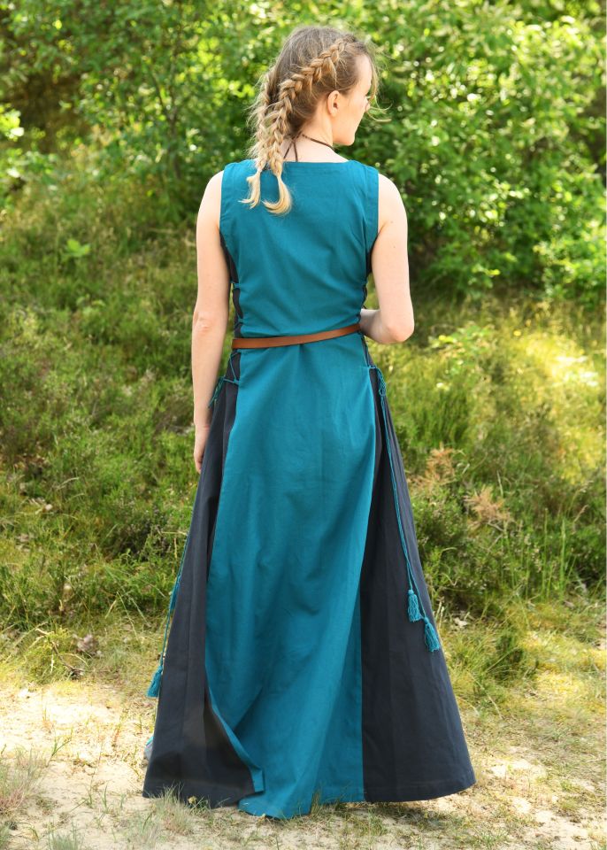 Sleeveless strap dress Jarle petrol/dark blue S 2