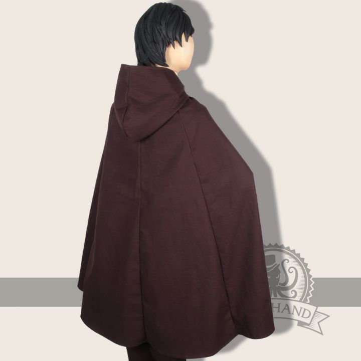 Hooded cape Iva brown 2