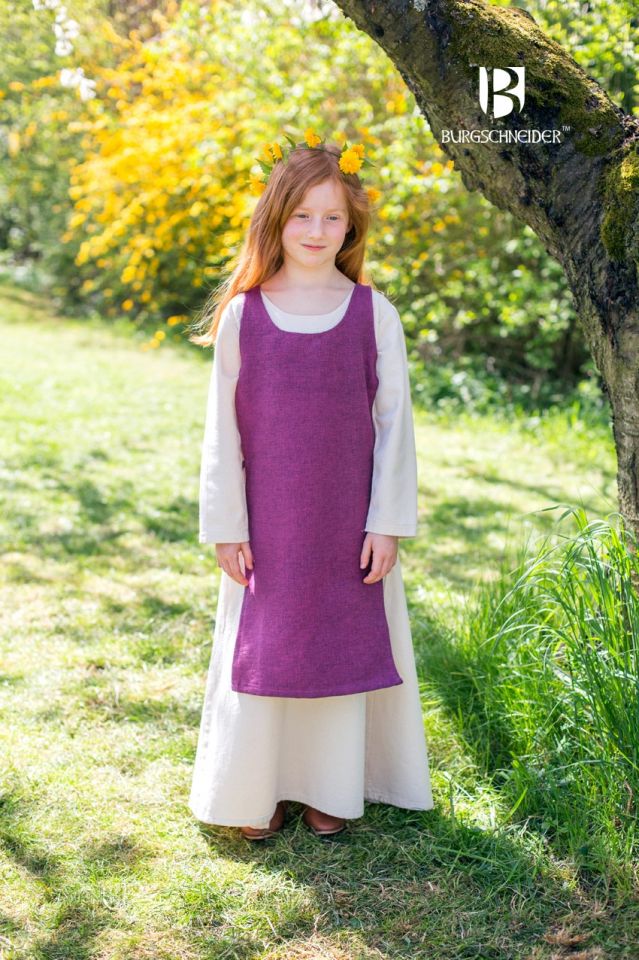 Children's overdress Ylva lilac 2