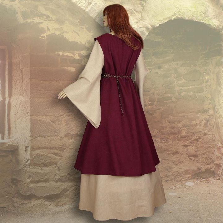 Two-piece robe Kriemhild wine red 2