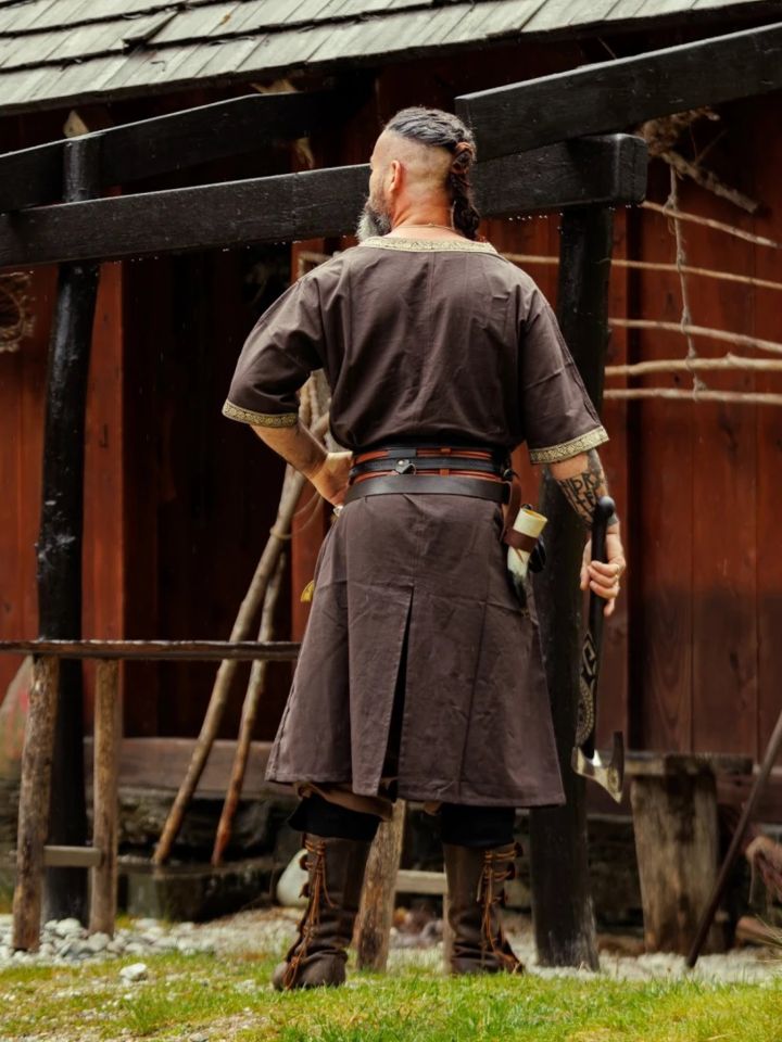 Long tunic short-sleeved brown 2
