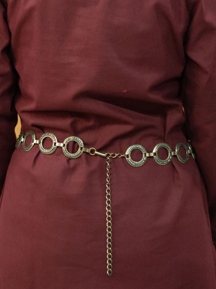Chain belt with rings antique brass 2