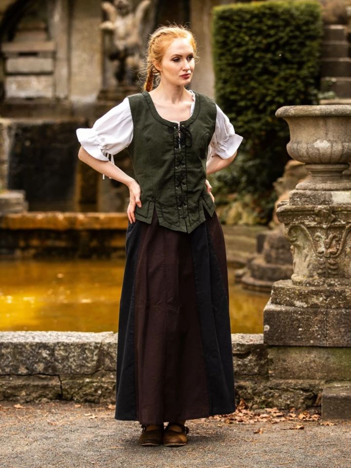 Selma bodice vest with embroidery green XXXL 2
