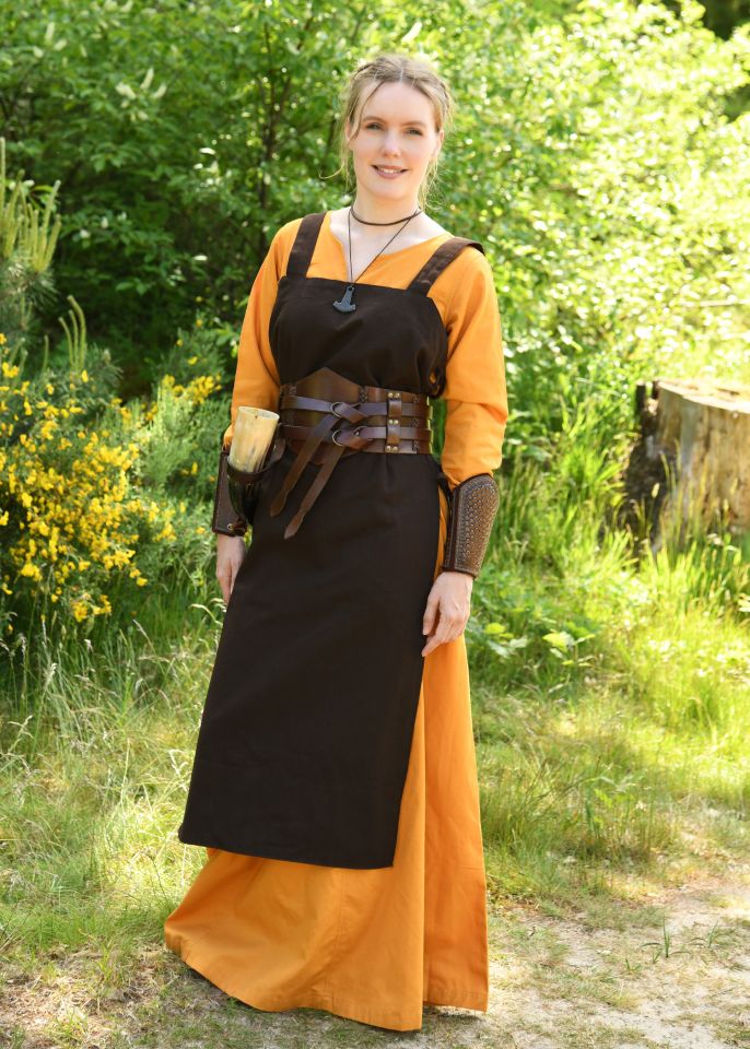 Lightweight medieval dress Milla mustard yellow L 2