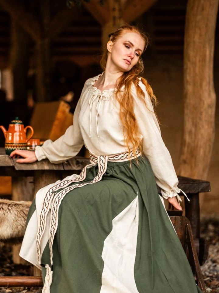 Blouse with lacing nature M 2