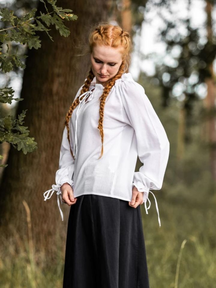 Blouse with lacing white XL 2
