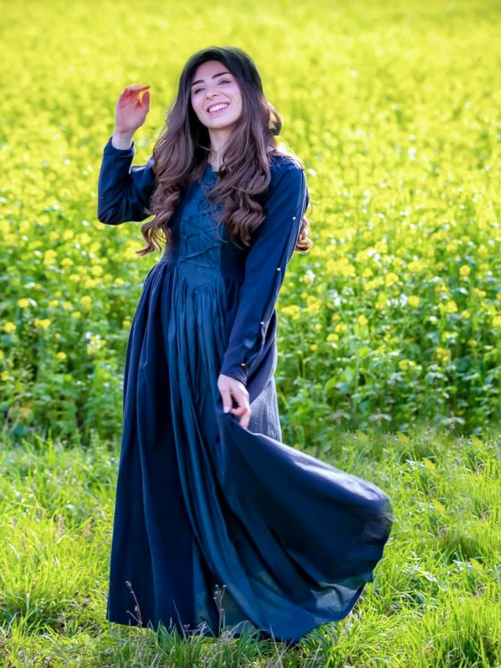Medieval dress black-grey L 2