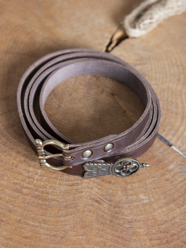 Medieval belt with brown end piece 2