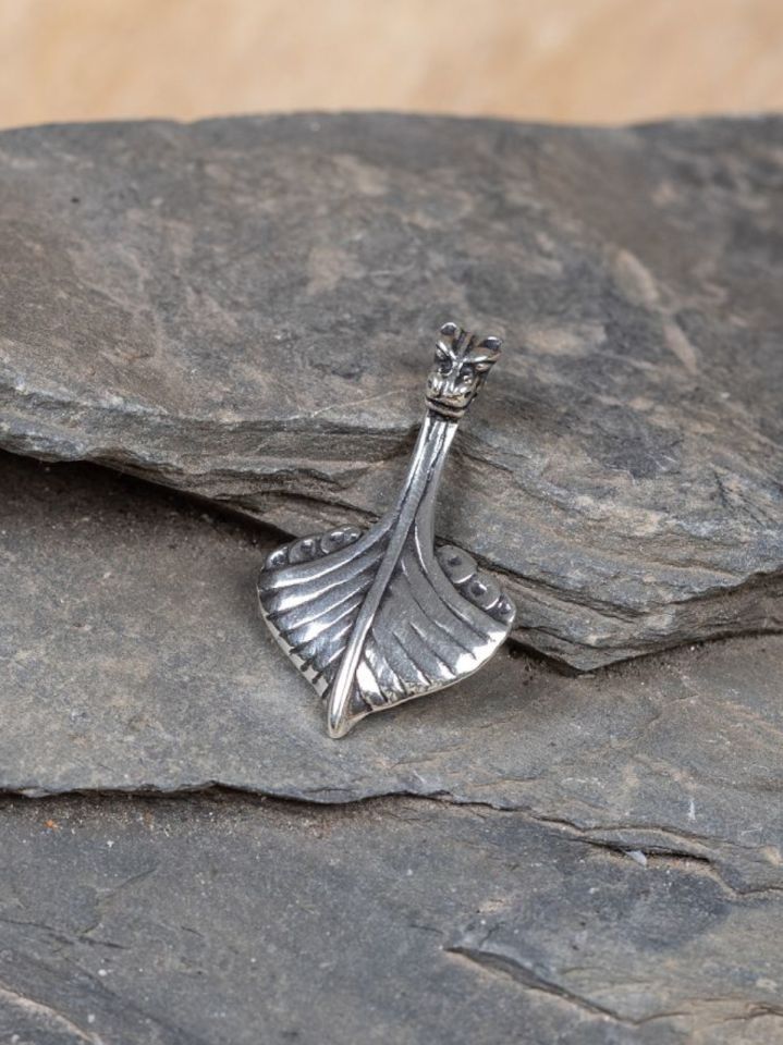 Silver pendant Viking boat 2