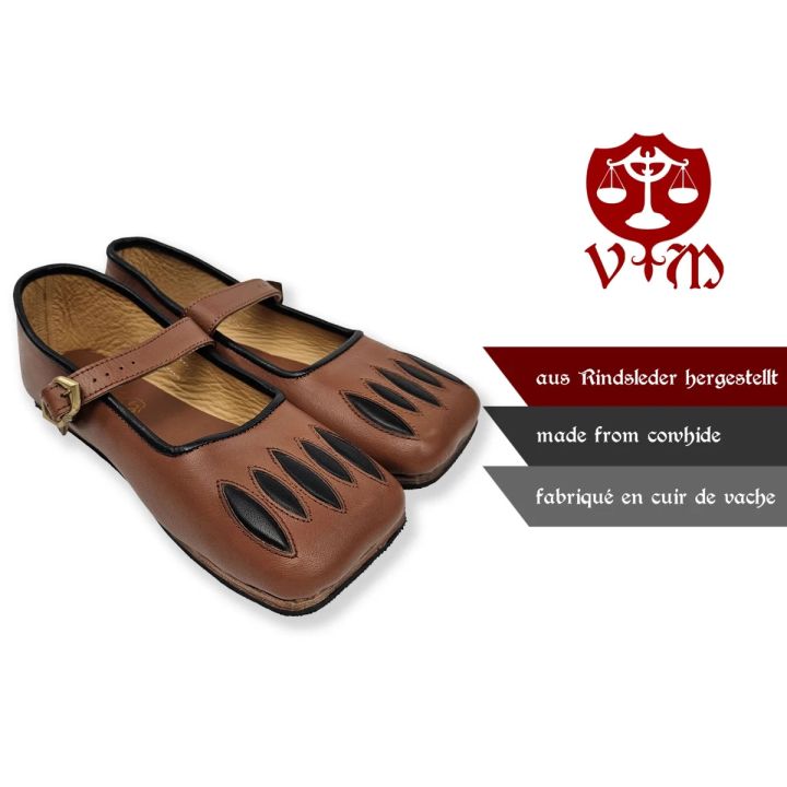 Cow shoes Caspar brown-black 2