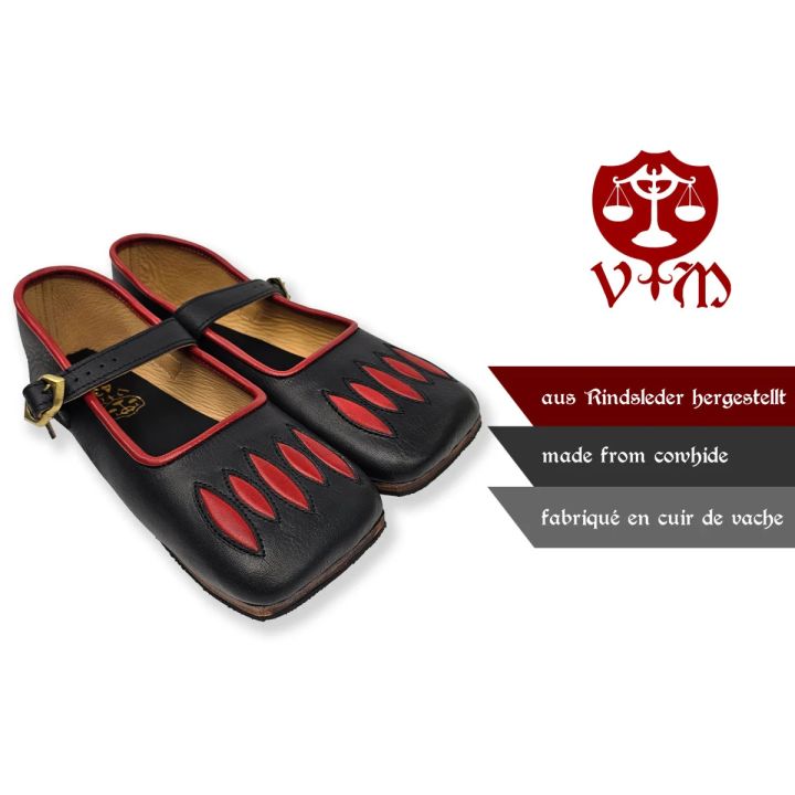Cow shoes Caspar black-red 2