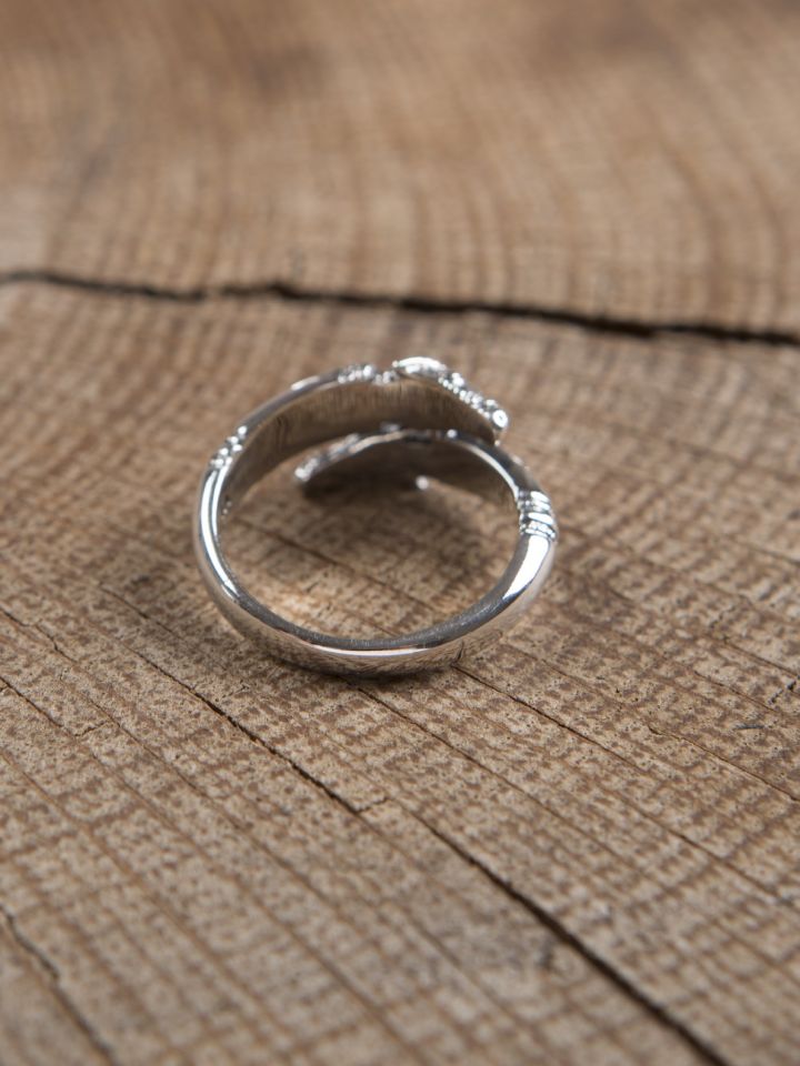 Dragon head ring 925 silver small 2