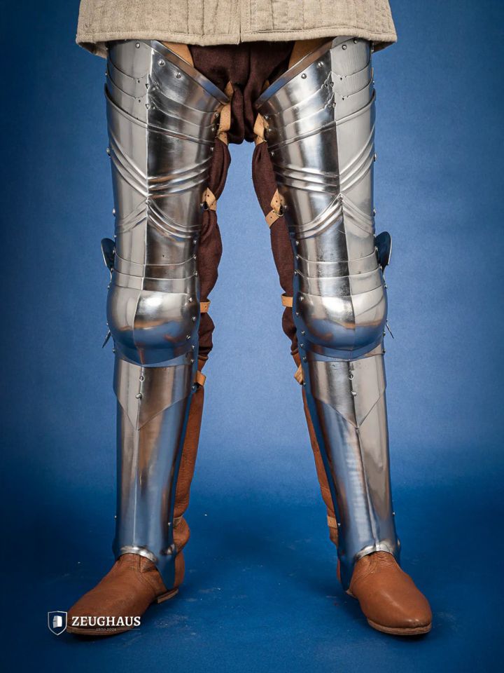 German plate legs complete 15th century 1.2mm polished 2