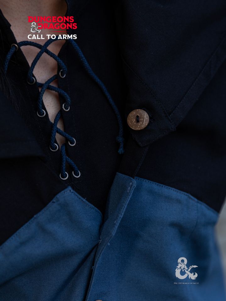 D&D rogue hooded vest woad blue S 3