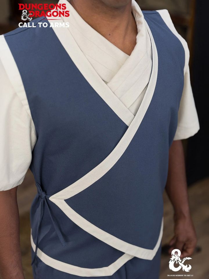 D&D monk vest willow blue-nature L 3