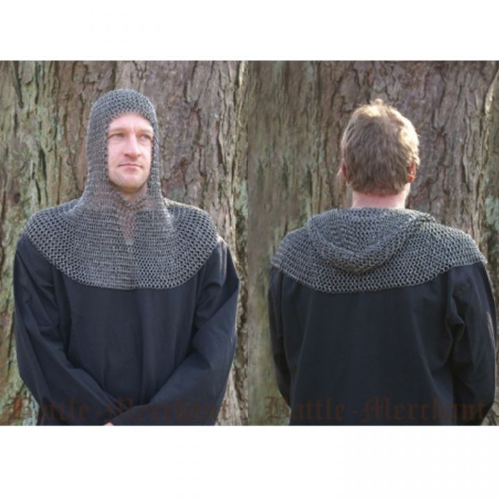 Chain hood made from flat rings 3
