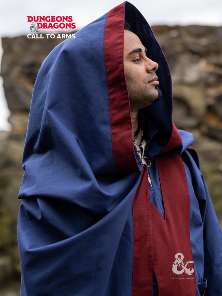 D&D Mage cape dark blue-bordeaux 3