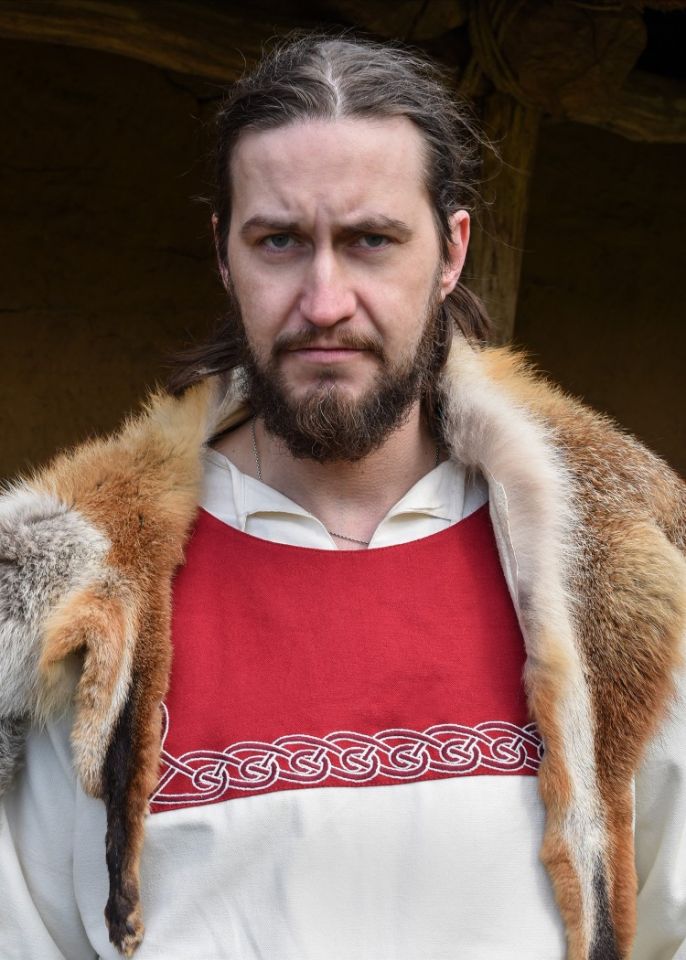 Viking tunic with embroidery nature M 3