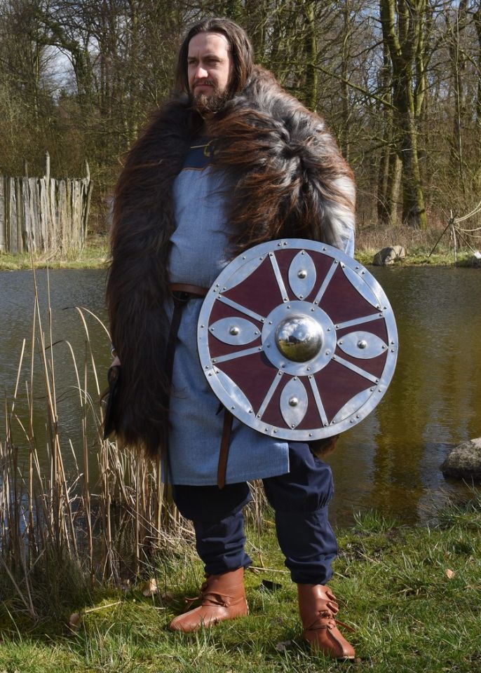 Viking tunic with herringbone pattern blue XL 3