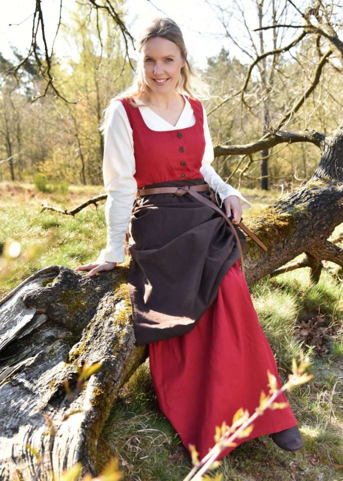 Sleeveless medieval dress Lene red XXL 3