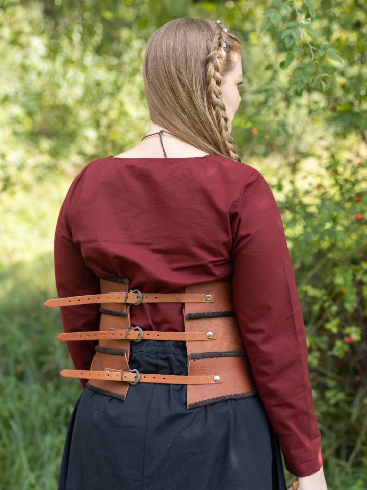 Leather bodice with brown armor plates L/XL 3
