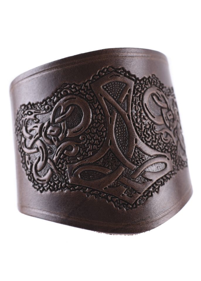 Bracers with Thor's hammer brown 3