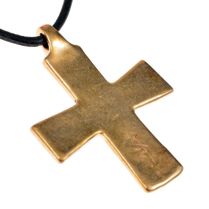 Viking cross pendant - bronze 3