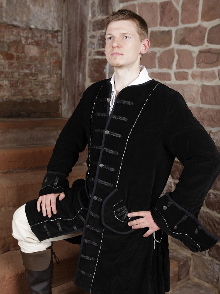 Black velvet frock coat 3