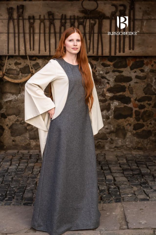 Surcot Albrun, wool - gray M 3