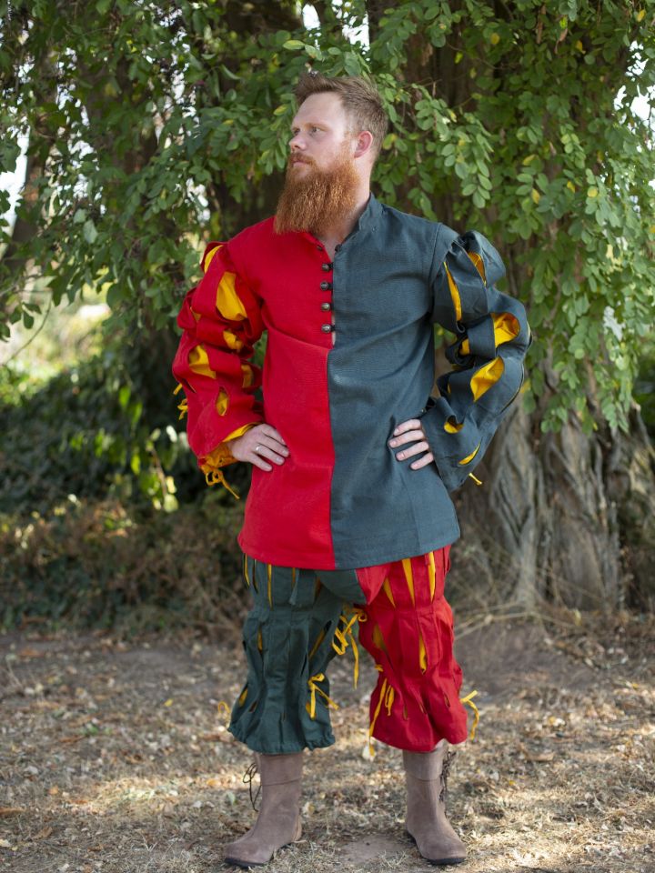 Landsknecht doublet red-green 3