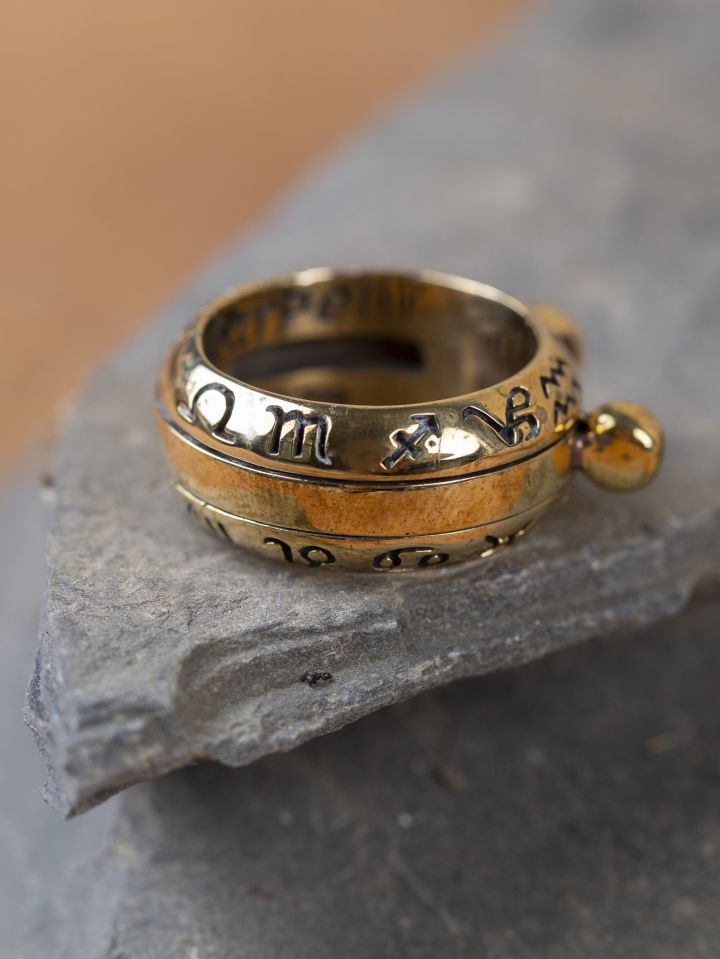 Farmer's ring Carpe Diem brass 3