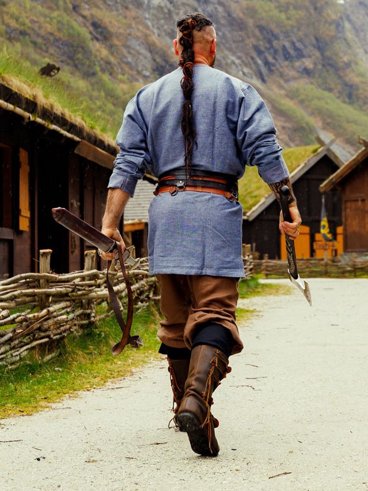 Viking tunic Torsten blue-grey 3