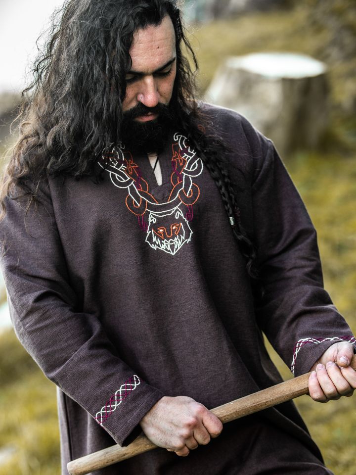 Viking tunic Fenrir brown 3