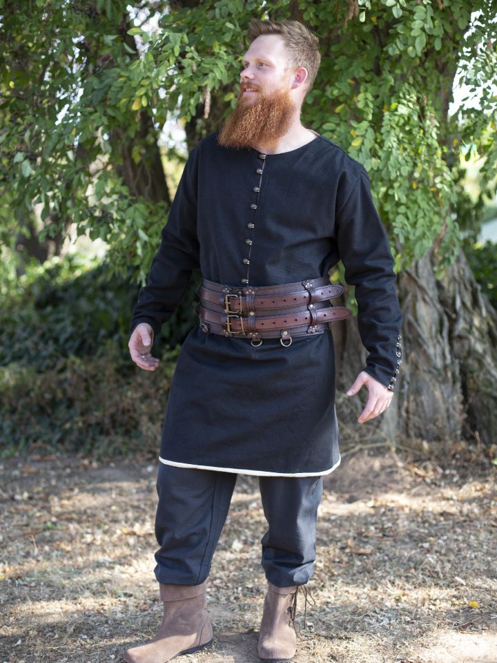 Elegant brown double belt S/M 3