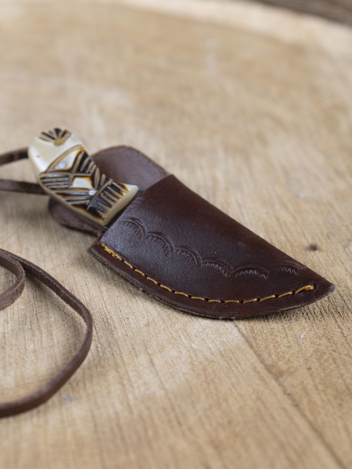 Neck Knife with Damascus blade 3