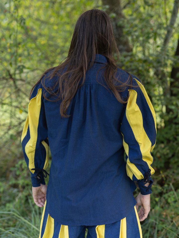 Landsknecht lace-up shirt Titurel blue-yellow XXL/XXXL 3