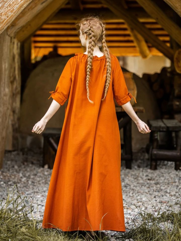 Short sleeve dress Brida rust red L 3