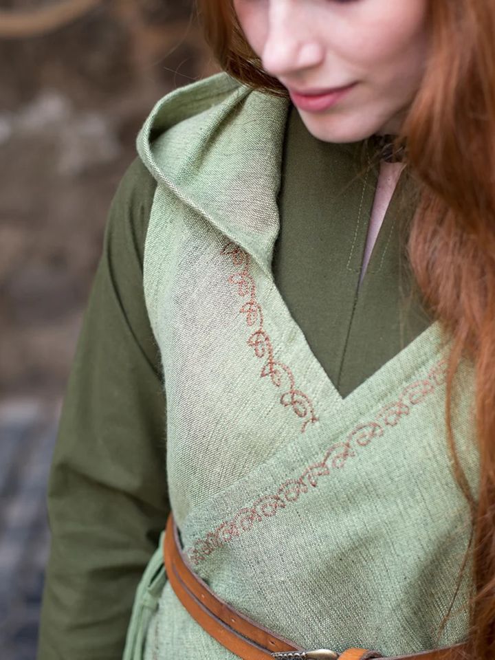 Dala cotton wrap dress lime green S/M 3