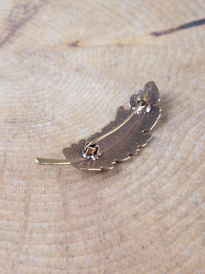 Bronze feather brooch 3