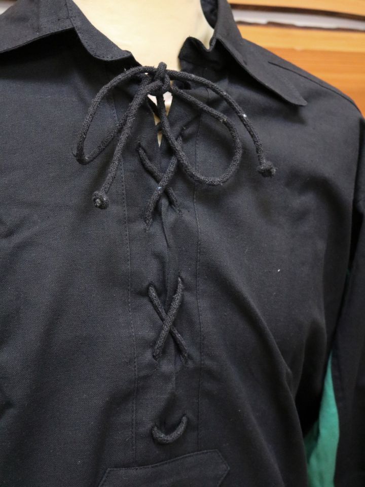 Landsknecht lace-up shirt Titurel black-green XXL/XXXL 3