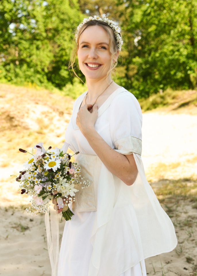 Wedding dress with corsage white/natural 3
