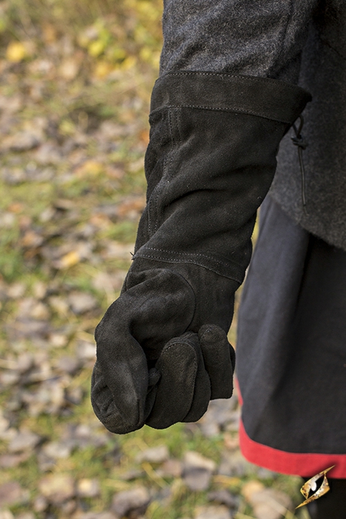 Suede gloves black 3