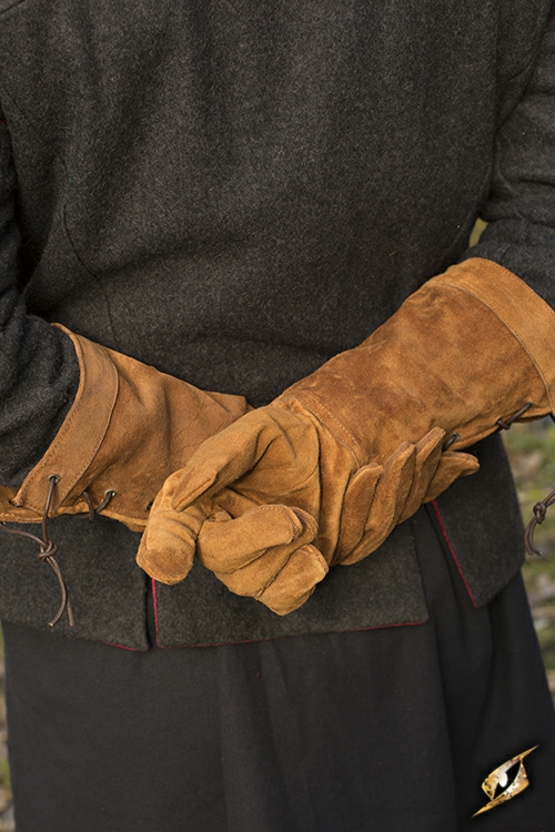 Suede gloves brown 3